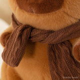 peluche-capybara-echarpe-marron