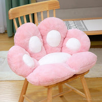 coussin-peluche-patte-de-chat-rose